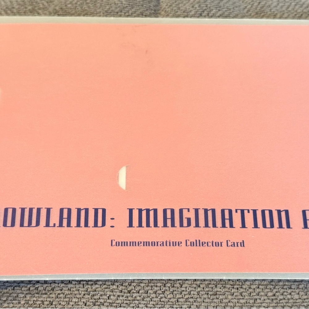Imagination Park Commemorative Card - Pink